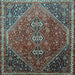 Square Persian Light Blue Traditional Rug, tr828lblu