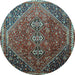 Round Persian Light Blue Traditional Rug, tr828lblu