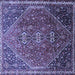 Square Persian Blue Traditional Rug, tr828blu