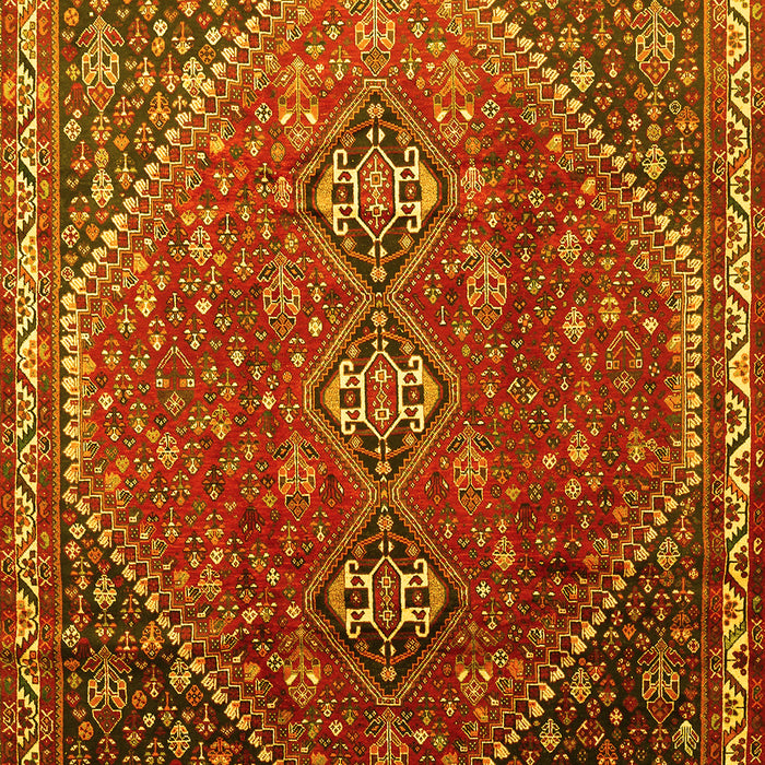 Machine Washable Persian Yellow Traditional Rug, wshtr828yw