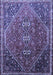 Machine Washable Persian Blue Traditional Rug, wshtr828blu