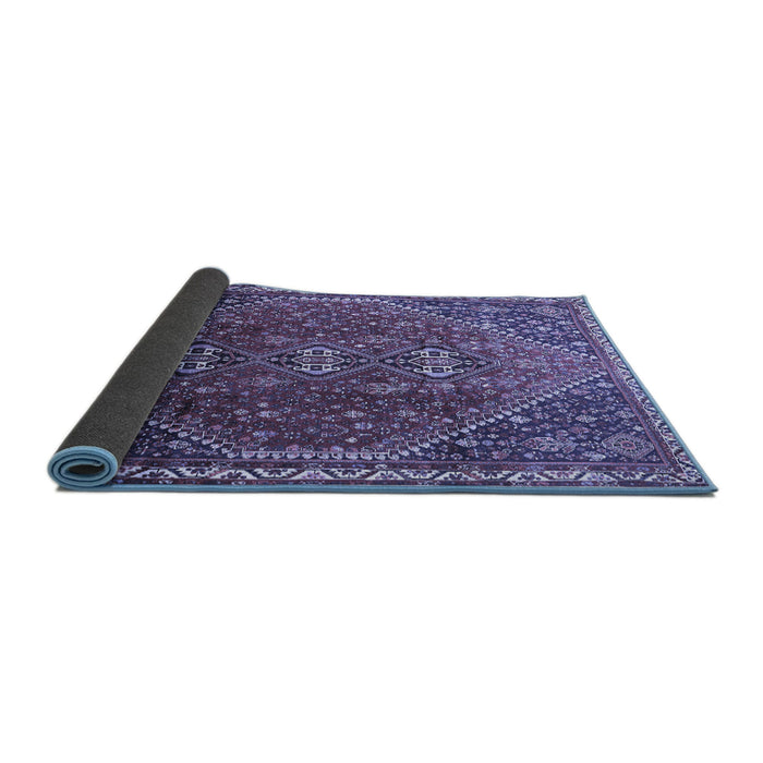 Sideview of Persian Blue Traditional Rug, tr828blu