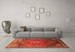 Machine Washable Persian Orange Traditional Area Rugs in a Living Room, wshtr829org