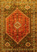 Machine Washable Persian Yellow Traditional Rug, wshtr829yw