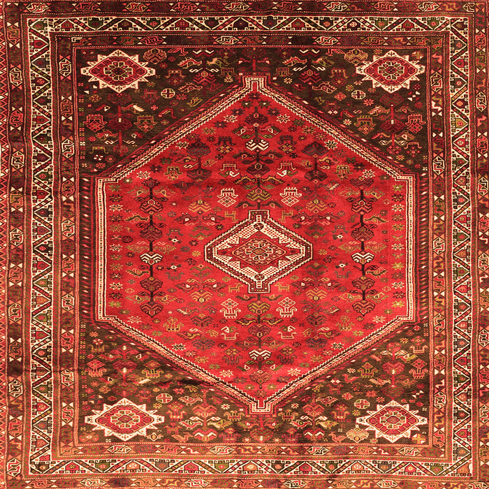 Serging Thickness of Persian Orange Traditional Rug, tr829org