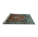 Sideview of Machine Washable Persian Light Blue Traditional Rug, wshtr829lblu