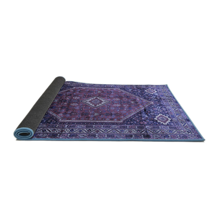 Sideview of Persian Blue Traditional Rug, tr829blu