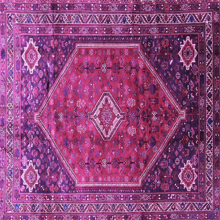 Square Persian Purple Traditional Rug, tr829pur