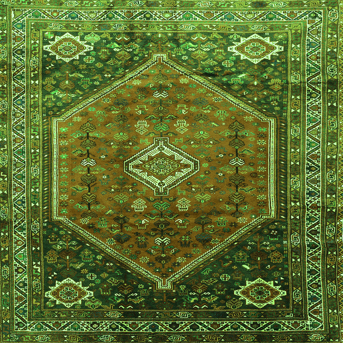 Serging Thickness of Persian Green Traditional Rug, tr829grn
