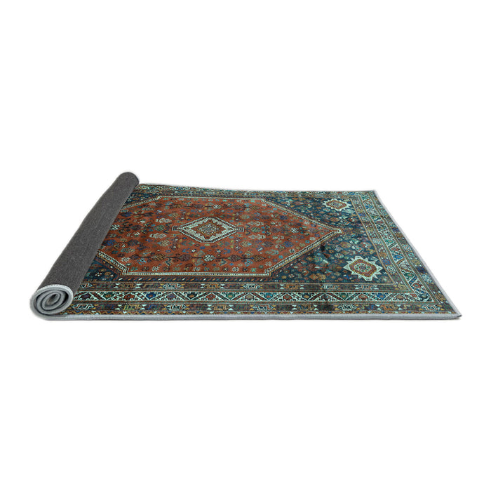 Sideview of Persian Light Blue Traditional Rug, tr829lblu