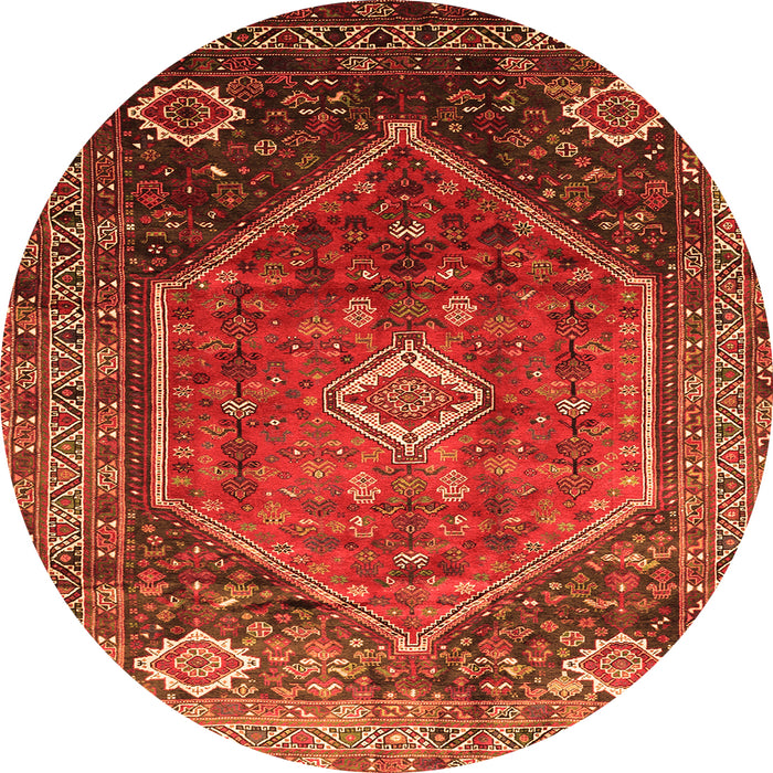 Square Persian Orange Traditional Rug, tr829org