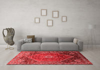 Machine Washable Persian Red Traditional Rug, wshtr829red