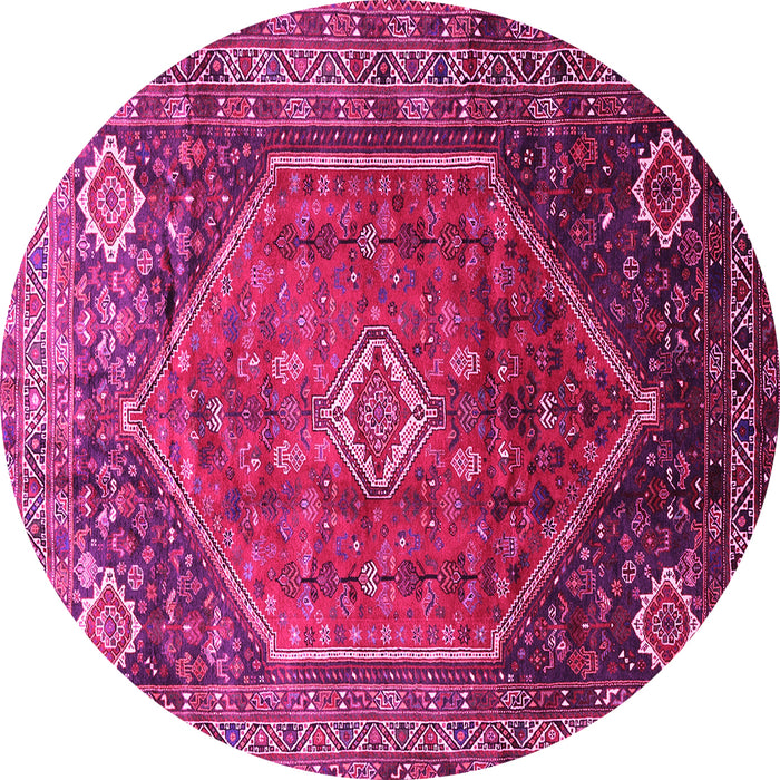 Round Persian Pink Traditional Rug, tr829pnk