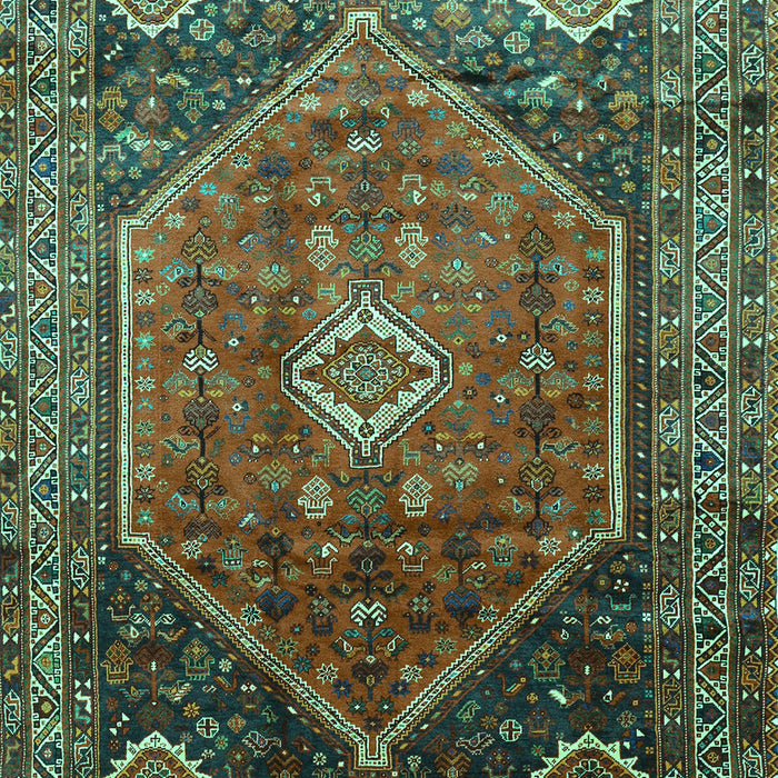 Machine Washable Persian Turquoise Traditional Area Rugs, wshtr829turq
