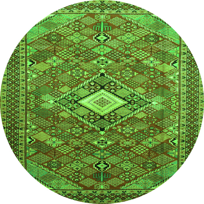Square Persian Green Traditional Rug, tr82grn