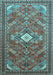 Machine Washable Persian Light Blue Traditional Rug, wshtr82lblu