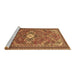 Sideview of Machine Washable Persian Brown Traditional Rug, wshtr82brn