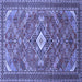 Square Persian Blue Traditional Rug, tr82blu