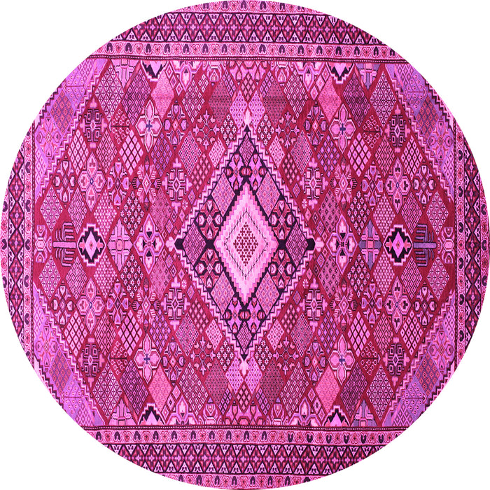 Round Persian Pink Traditional Rug, tr82pnk