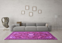 Machine Washable Persian Purple Traditional Rug, wshtr82pur