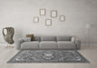 Machine Washable Persian Gray Traditional Rug in a Living Room,, wshtr82gry