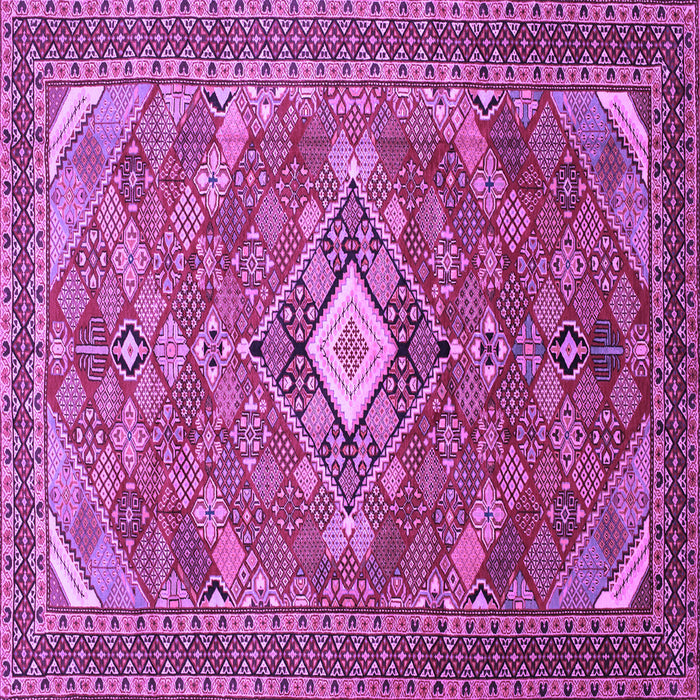 Square Machine Washable Persian Purple Traditional Area Rugs, wshtr82pur