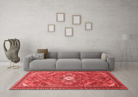 Machine Washable Persian Red Traditional Rug, wshtr82red
