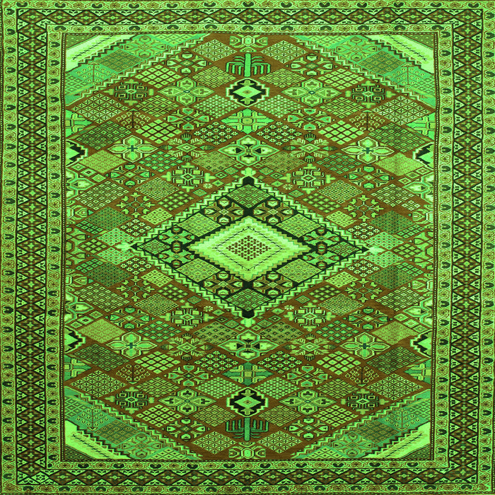Serging Thickness of Persian Green Traditional Rug, tr82grn