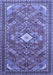 Machine Washable Persian Blue Traditional Rug, wshtr82blu