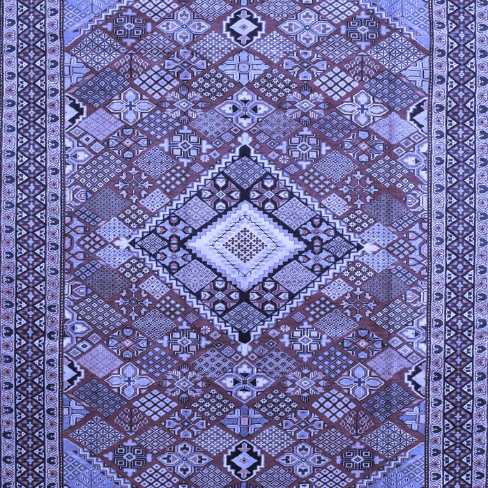 Machine Washable Persian Blue Traditional Rug, wshtr82blu