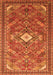 Serging Thickness of Machine Washable Persian Orange Traditional Area Rugs, wshtr82org