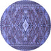 Round Persian Blue Traditional Rug, tr82blu