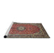 Sideview of Machine Washable Traditional Camel Brown Rug, wshtr83