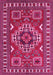 Machine Washable Geometric Pink Traditional Rug, wshtr830pnk