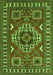 Geometric Green Traditional Rug, tr830grn