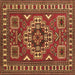 Square Machine Washable Geometric Brown Traditional Rug, wshtr830brn