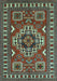 Geometric Light Blue Traditional Rug, tr830lblu