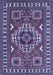 Geometric Blue Traditional Rug, tr830blu