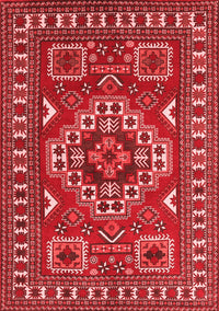 Geometric Red Traditional Rug, tr830red