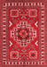 Geometric Red Traditional Area Rugs