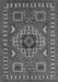 Serging Thickness of Machine Washable Geometric Gray Traditional Rug, wshtr830gry