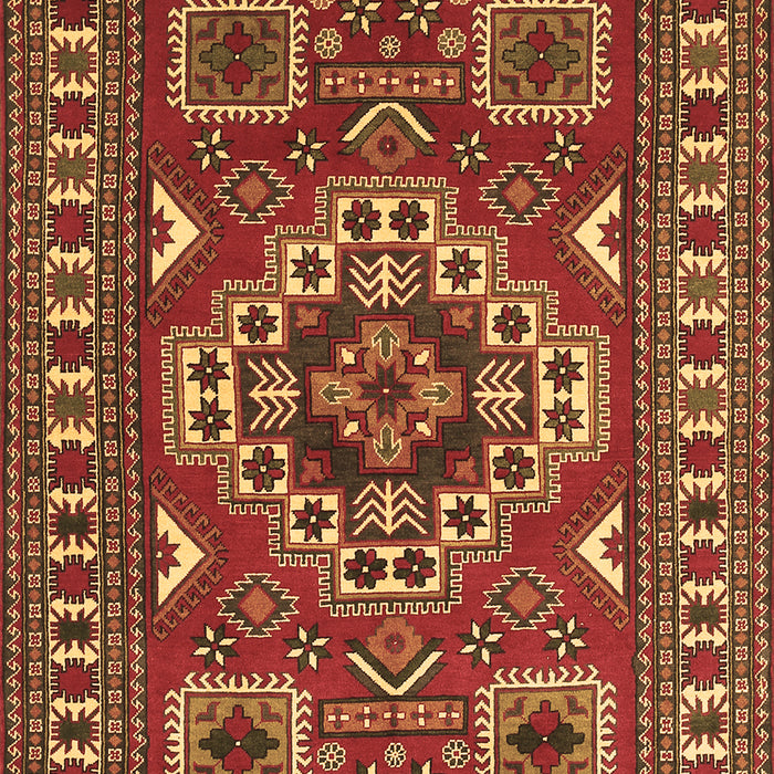 Machine Washable Geometric Brown Traditional Rug, wshtr830brn