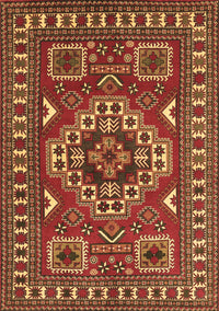 Geometric Brown Traditional Rug, tr830brn