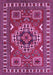 Machine Washable Geometric Purple Traditional Area Rugs, wshtr830pur