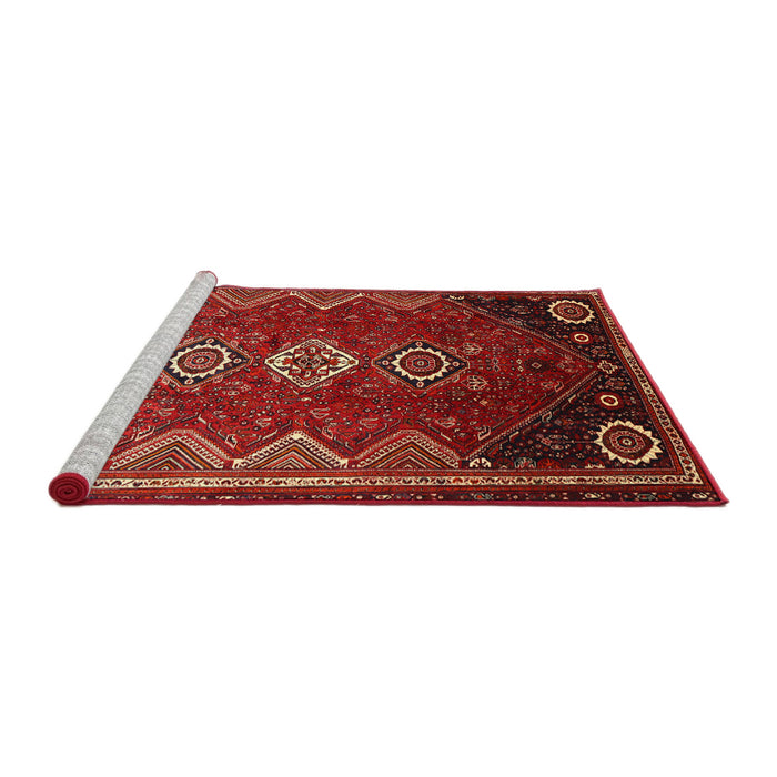 Sideview of Machine Washable Traditional Sienna Brown Rug, wshtr831
