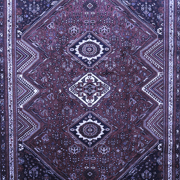 Machine Washable Persian Blue Traditional Rug, wshtr831blu