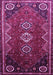 Machine Washable Persian Purple Traditional Area Rugs, wshtr831pur