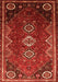 Serging Thickness of Machine Washable Persian Orange Traditional Area Rugs, wshtr831org