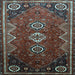 Square Persian Light Blue Traditional Rug, tr831lblu