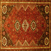 Square Persian Yellow Traditional Rug, tr831yw